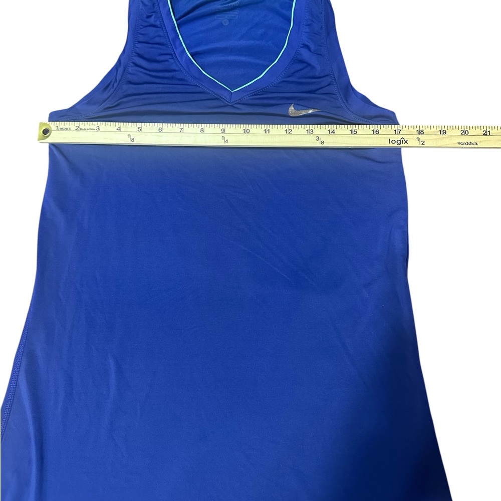Nike Pro Dri-FIT Blue Tank Dress Athletic Sleeveless V-Neck Size Large - Picture 4 of 5